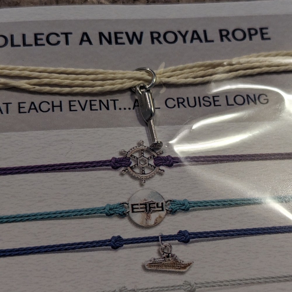 EFFY Champagne Glass Charm Rope String Bracelet